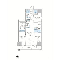 アーバネックス住吉 3LDKの間取図画像