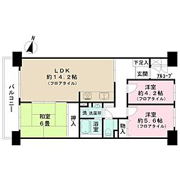 メトロハイツ東陽西棟 3LDKの間取図画像