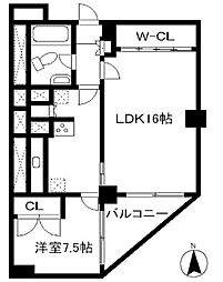 ハイツ六番町 1LDKの間取図画像