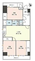 相模原ダイヤモンドマンション 3LDKの間取図画像