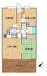 ダイアパレスグリーンシティ相模原 3LDKの間取図画像