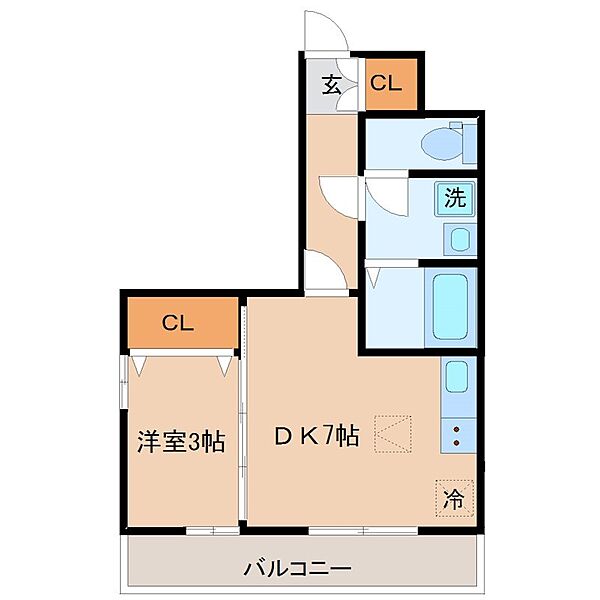 プロムナードI 106｜茨城県つくば市東平塚(賃貸アパート1LDK・1階・30.35㎡)の写真 その2