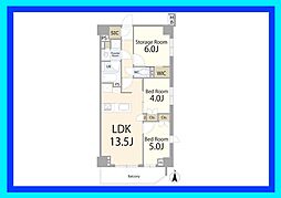 オープンレジデンシア町屋 2SLDKの間取図画像