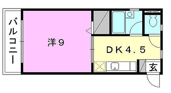 サクラハイツ 103 号室｜愛媛県松山市上市2丁目(賃貸マンション1DK・1階・29.64㎡)の写真 その2