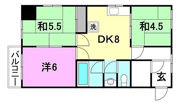 アーバンライフ道後 305 号室｜愛媛県松山市道後町1丁目(賃貸マンション3DK・3階・50.07㎡)の写真 その1