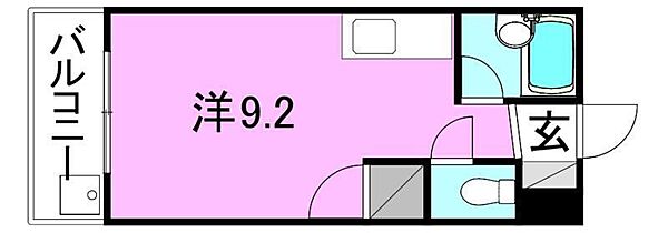 ベルメゾン南江戸 205 号室｜愛媛県松山市南江戸6丁目(賃貸マンション1R・2階・21.39㎡)の写真 その2