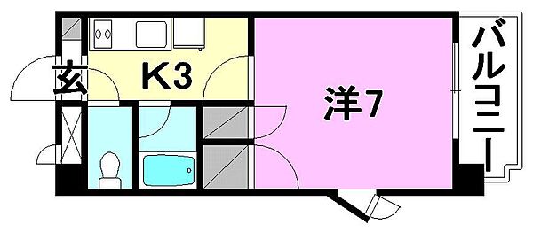 グレースフルハイツ 506 号室｜愛媛県松山市松末2丁目(賃貸マンション1K・5階・24.00㎡)の写真 その2