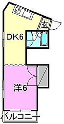 オックスフォード・サーカス市駅西 1DKの間取図画像