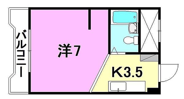 キジヤ千舟ビル 502 号室｜愛媛県松山市千舟町1丁目(賃貸マンション1K・5階・19.80㎡)の写真 その2