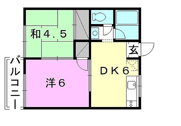 サクラハイツ 205 号室｜愛媛県松山市生石町(賃貸アパート2DK・2階・34.78㎡)の写真 その2
