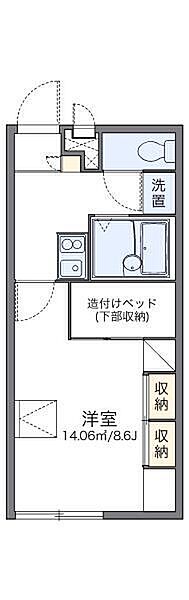 レオパレスＭｏｎｔＰｉａｎｎｅ 105 号室｜愛媛県松山市土居田町(賃貸アパート1K・1階・23.18㎡)の写真 その2