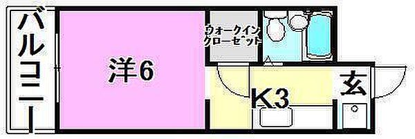 ミカハウス 201 号室｜愛媛県松山市本町3丁目(賃貸マンション1K・2階・19.48㎡)の写真 その2