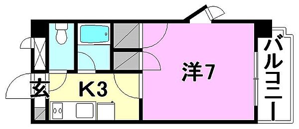 グレースフルハイツ 401 号室｜愛媛県松山市松末2丁目(賃貸マンション1K・4階・24.00㎡)の写真 その2