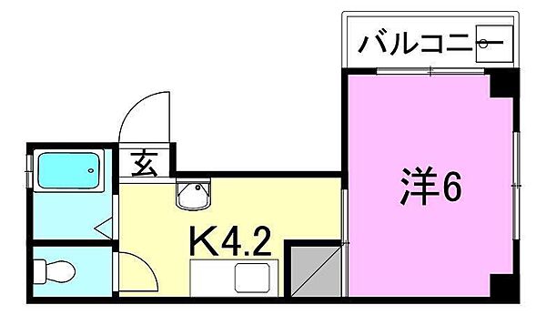 オックスフォードサーカス春日町別館 210 号室｜愛媛県松山市春日町(賃貸マンション1K・2階・20.67㎡)の写真 その2