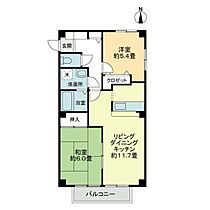 フォブール花 201 号室 ｜ 愛媛県松山市余戸東4丁目（賃貸アパート2LDK・2階・52.17㎡） その2