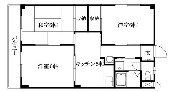 レーベンイケダ土居田2 201 号室｜愛媛県松山市土居田町(賃貸マンション3DK・1階・53.10㎡)の写真 その2