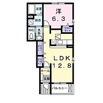 メリーブライト A-105 号室 ｜ 愛媛県伊予市下吾川（賃貸アパート1LDK・1階・46.49㎡） その2