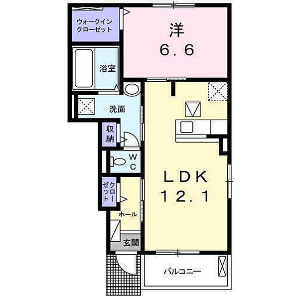 ドミール・サクラメント 103 号室｜愛媛県松山市南江戸2丁目(賃貸アパート1LDK・1階・48.35㎡)の写真 その2