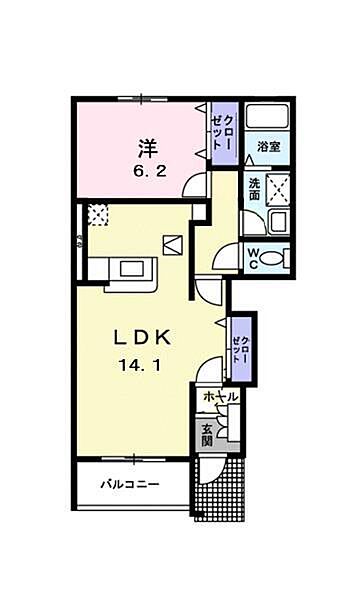 キャピトゥール 103 号室｜愛媛県松山市中村5丁目(賃貸アパート1LDK・1階・48.39㎡)の写真 その2