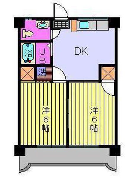 第75杉フラット 509 号室｜愛媛県松山市中央1丁目(賃貸マンション2DK・5階・38.88㎡)の写真 その2