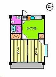 フェスト和光 2DKの間取図画像