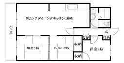 空港中央ビル 3LDKの間取図画像