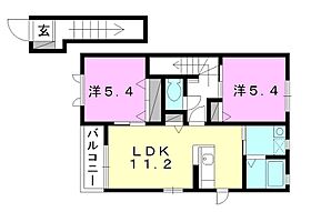 サンモール北久米 203 号室 ｜ 愛媛県松山市北久米町（賃貸アパート2LDK・2階・57.35㎡） その2