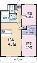 ファインコート 203 号室 ｜ 愛媛県伊予郡松前町伊予郡筒井（賃貸マンション2LDK・2階・58.00㎡） その2