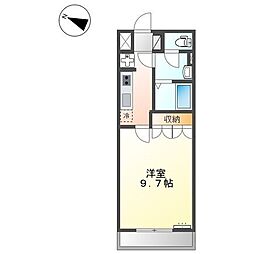ロイヤルハイツ・IYO 1Kの間取図画像