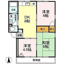 ファミール三好A 3DKの間取図画像