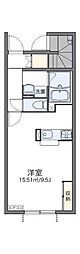 レオパレスラルーチェ 1Kの間取図画像
