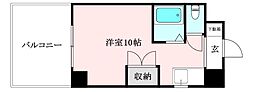 BLESS南久米 ワンルームの間取図画像