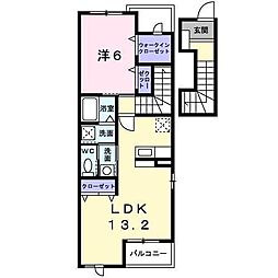 アランチェートオレンジ畑 1LDKの間取図画像