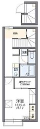 レオパレス蒼2 1Kの間取図画像