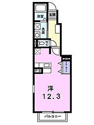 クレメント・エヌA ワンルームの間取図画像