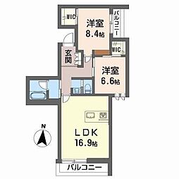 間取図画像 2LDK