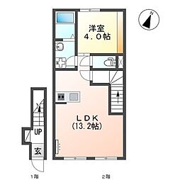 グランツ 1LDKの間取図画像