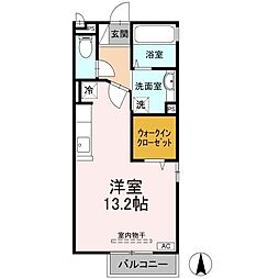 カサペルテ余戸 ワンルームの間取図画像