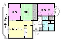ミッチェルハウス 3LDKの間取図画像
