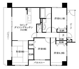 ダイアパレス宮西 803 号室 8階4LDKの間取り