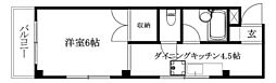 トミーハウス 1DKの間取図画像