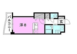 グランデ・ピアッツァ ワンルームの間取図画像