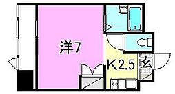 パーチェ4・2・3 1Kの間取図画像