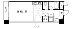 コスモスハイツ道後 1DKの間取図画像