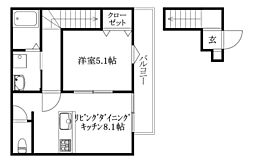ACTY祇園 1LDKの間取図画像