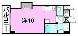 ドルーク三番町 ワンルームの間取図画像