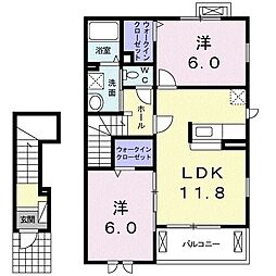 ファスタージュ3 2LDKの間取図画像