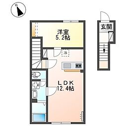 アジュール 1LDKの間取図画像