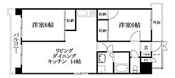グレース姫原 2LDKの間取図画像