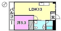 AquaLuce 1LDKの間取図画像
